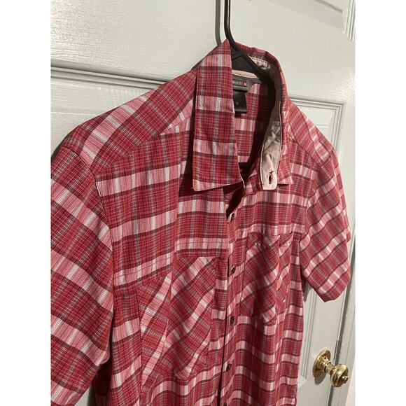 Millet Mountain By Experience Men’s Size Small S Red Plaid Button Short Sleeve - Picture 2 of 11